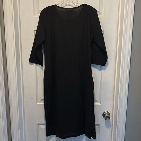 JAI GOVINDAM Indian Hand Embroidered Kurti-Chikankari Cotton Long Kurti's Tunic - Picture 8 of 10